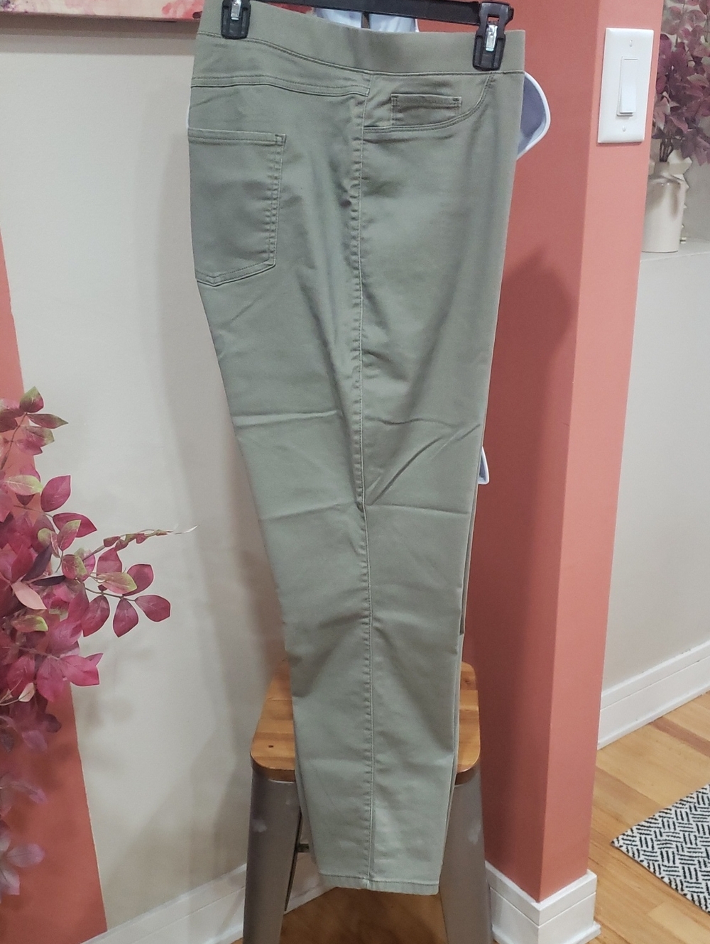 Sound/Style New York Women's Light Sage Pull On Jeans, Size 2X